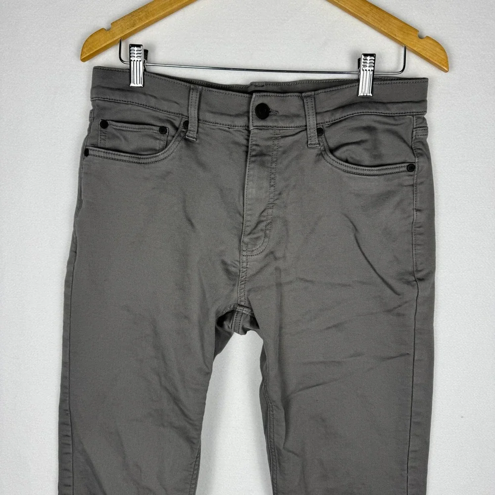 Banana Republic Mens 32x32 Charcoal Gray 5-Pocket Chino Pants Slim Fit 1620338
